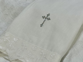 Crystal Cross Linen Towel